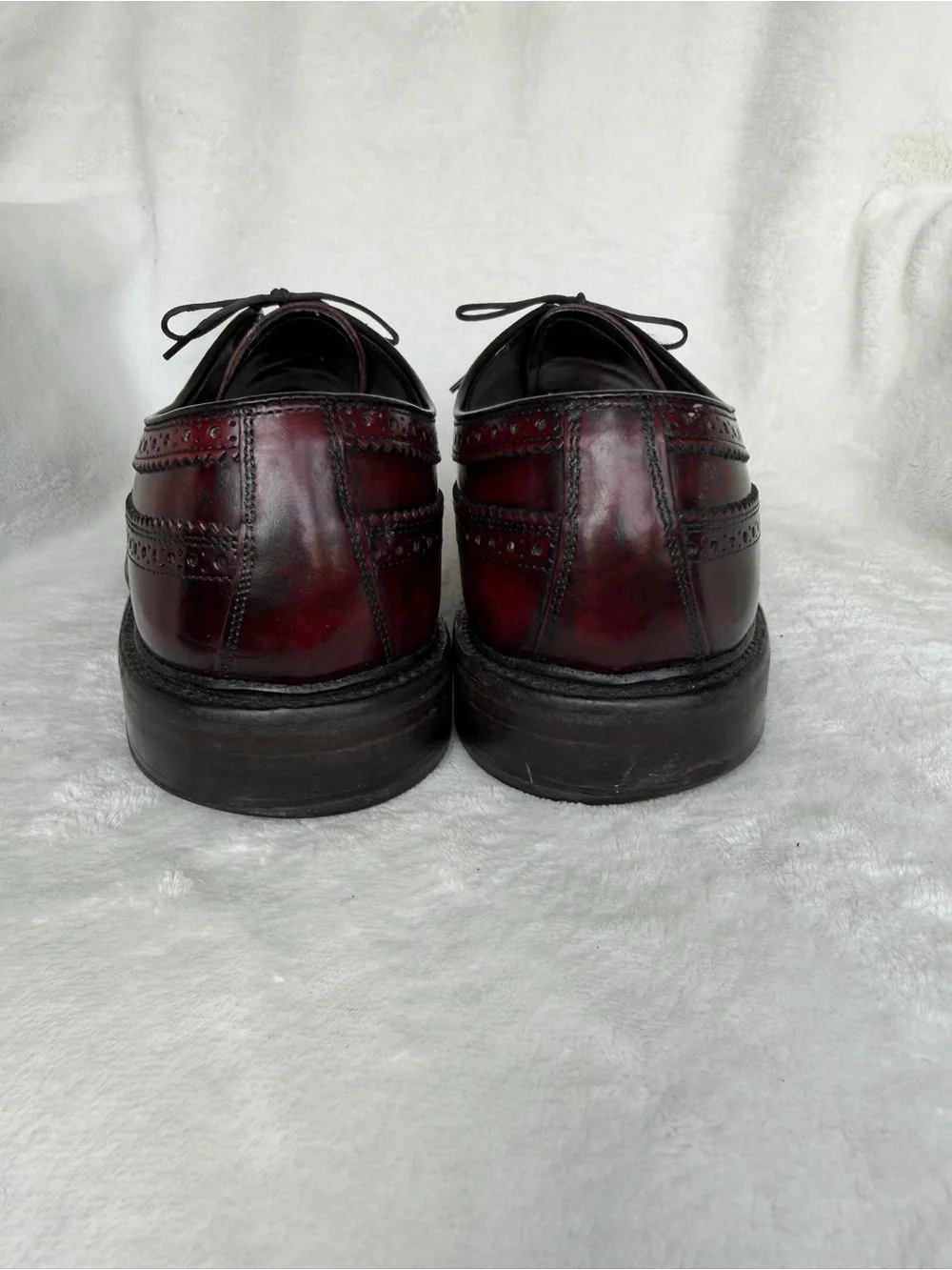 Vintage Hanover Masterflex Wingtip Oxford Men's Leather Shoes Burgundy 8.5